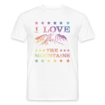 I Love the Mountains - Männer T-Shirt - Weiß - Vorne - AI Model Male 178 dark (178cm)