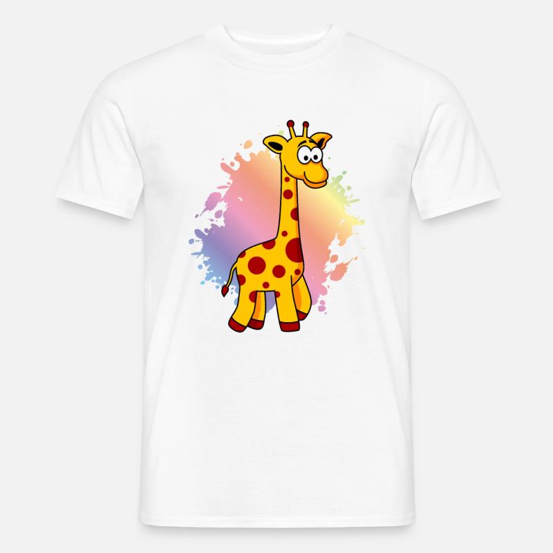 Giraffe Comic Tier - Männer T-Shirt - Weiß