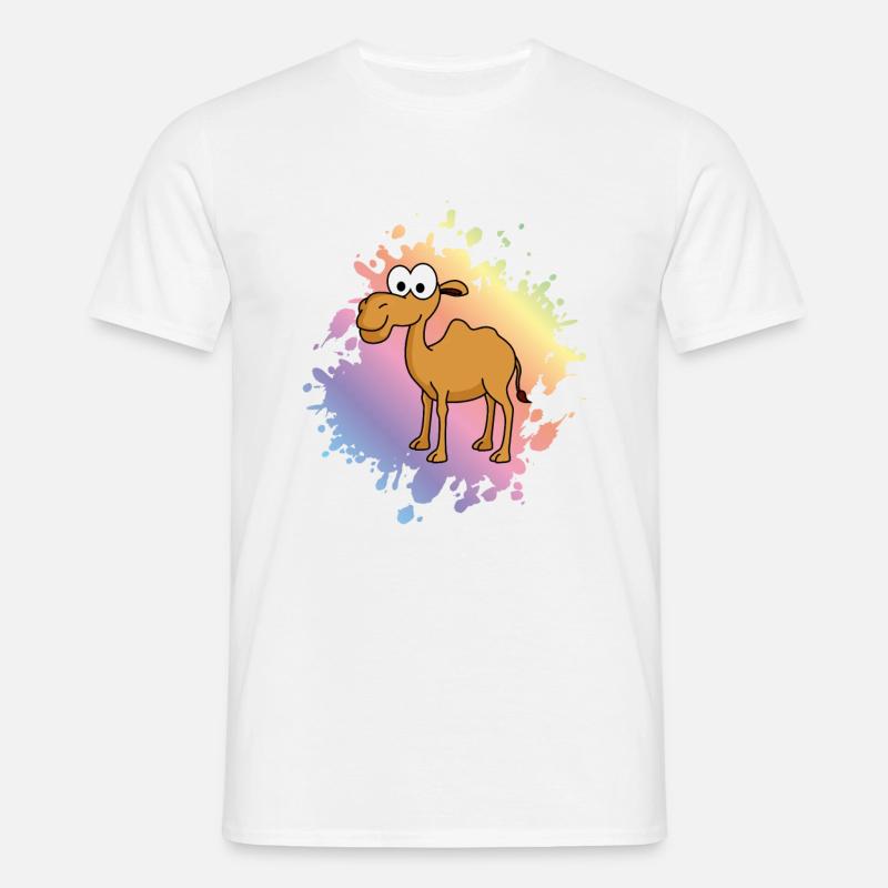 Kamel Comic - Männer T-Shirt - Weiß