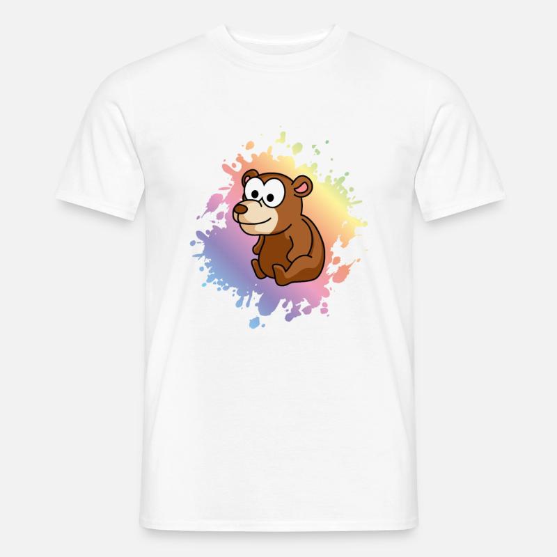 Bär Comic - Männer T-Shirt - Weiß