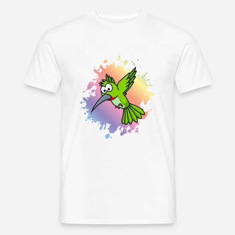Kolibri Comic Tier - Männer T-Shirt - Weiß