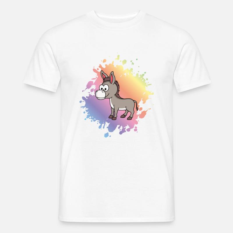 Esel Comic Tier - Männer T-Shirt - Weiß
