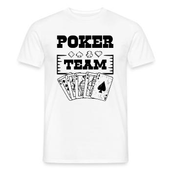 Équipe de poker - T-shirt homme - blanc - Devant - AI Model Male 178 dark (178cm)