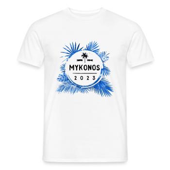Mykonos 2023 Colorful - Men's T-Shirt - white - Front - AI Model Male 178 dark (178cm)