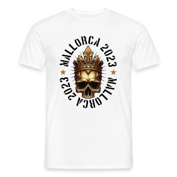 Majorque 2023 Crâne - T-shirt homme - blanc - Devant - AI Model Male 178 dark (178cm)
