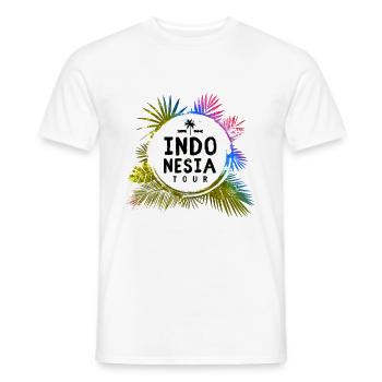 Indonesia Tour Travel Colorful - Men's T-Shirt - white - Front - AI Model Male 178 dark (178cm)