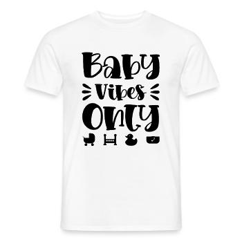 Baby Vibes seulement - T-shirt homme - blanc - Devant - AI Model Male 178 dark (178cm)