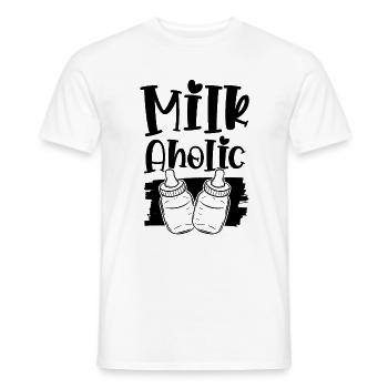 Lait pour bébé - T-shirt homme - blanc - Devant - AI Model Male 178 dark (178cm)