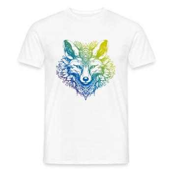 Fox Mandala Boho - Men's T-Shirt - white - Front - AI Model Male 178 dark (178cm)