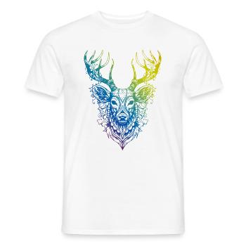 Deer Mandala Boho - Men's T-Shirt - white - Front - AI Model Male 178 dark (178cm)