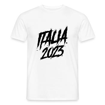 Italia 2023 - Men's T-Shirt - white - Front - AI Model Male 178 dark (178cm)