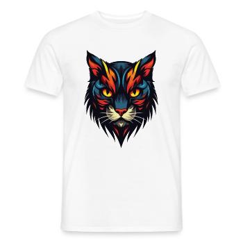 Katze Portrait - Männer T-Shirt - Weiß - Vorne - AI Model Male 178 dark (178cm)