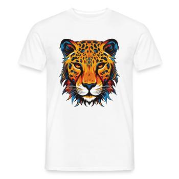 Gepard Portrait - Männer T-Shirt - Weiß - Vorne - AI Model Male 178 dark (178cm)