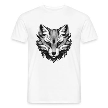 Fox Portrait Animal - Men's T-Shirt - white - Front - AI Model Male 178 dark (178cm)