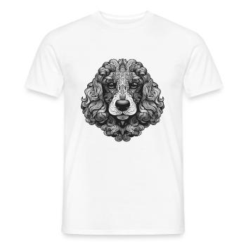 Poodle Dog Portrait Animal - Men's T-Shirt - white - Front - AI Model Male 178 dark (178cm)