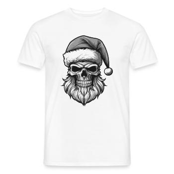 Weihnachtsmann Totenkopf Weihnachten - Männer T-Shirt - Weiß - Vorne - AI Model Male 178 dark (178cm)