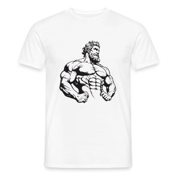 Bodybuilder Muscles Workout Gym - T-shirt homme - blanc - Devant - AI Model Male 178 dark (178cm)