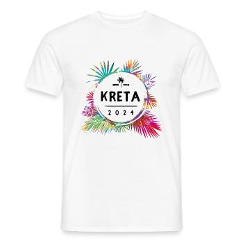 Crete 2024 Colorful - Men's T-Shirt - white - Front - AI Model Male 178 dark (178cm)