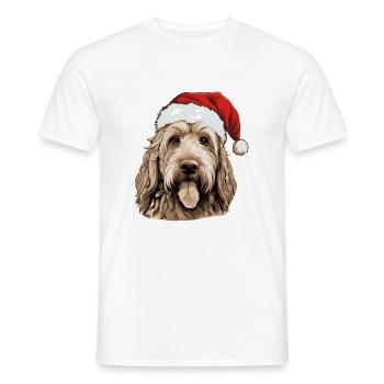 Otterhound Dog Christmas Funny Xmas - Men's T-Shirt - white - Front - AI Model Male 178 dark (178cm)
