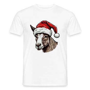 Âne Noël Animal Drôle Noël - T-shirt homme - blanc - Devant - AI Model Male 178 dark (178cm)