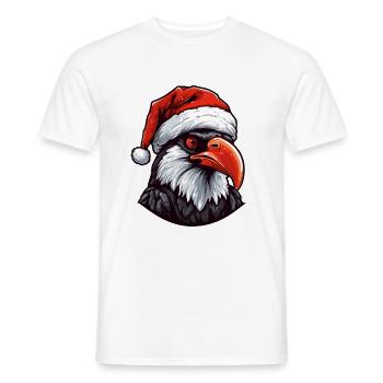 Krähe Rabe Weihnachten Tier Lustig Xmas - Männer T-Shirt - Weiß - Vorne - AI Model Male 178 dark (178cm)