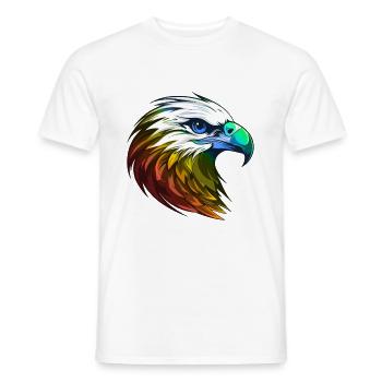 Adler Kopf Bunt - Männer T-Shirt - Weiß - Vorne - AI Model Male 178 dark (178cm)