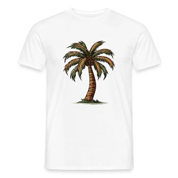Palme Symbol - Männer T-Shirt - Weiß - Vorne - AI Model Male 178 dark (178cm)