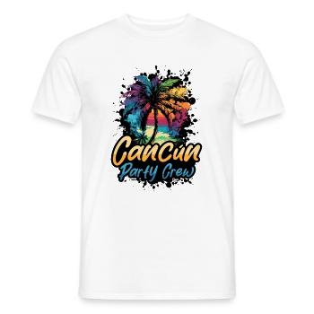 Cancun Party Crew Vacation - Men's T-Shirt - white - Front - AI Model Male 178 dark (178cm)