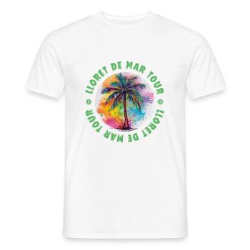 Lloret De Mar Tour Holiday Plame Colorful - Men's T-Shirt - white - Front - AI Model Male 178 dark (178cm)