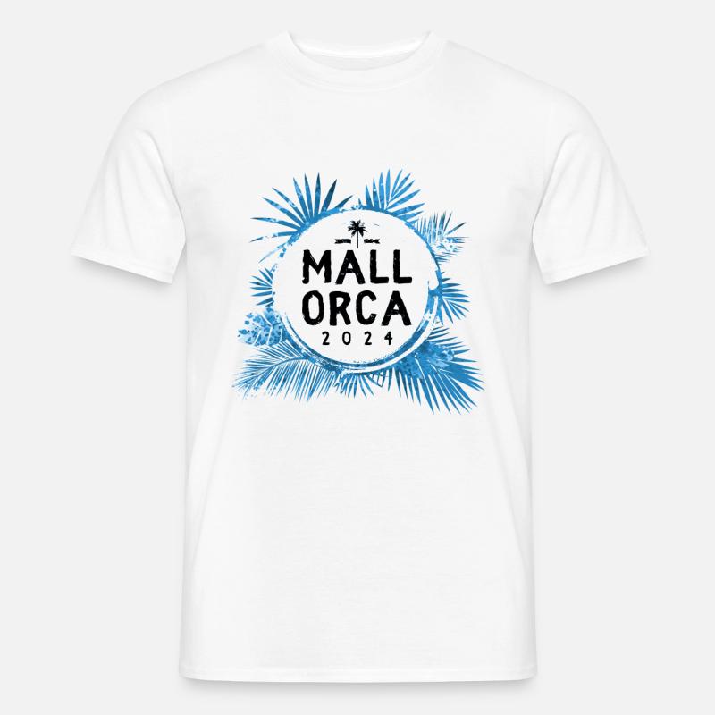 Mallorca 2024 Bunt - Männer T-Shirt - Weiß