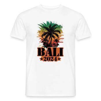 Bali 2024 Team Palm Trees Multicolored - Men's T-Shirt - white - Front - AI Model Male 178 dark (178cm)