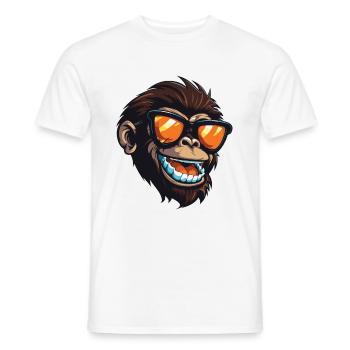 Rhino Head Portrait Cool - Men's T-Shirt - white - Front - AI Model Male 178 dark (178cm)