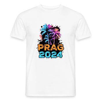 Prague 2024 Tour - Men's T-Shirt - white - Front - AI Model Male 178 dark (178cm)