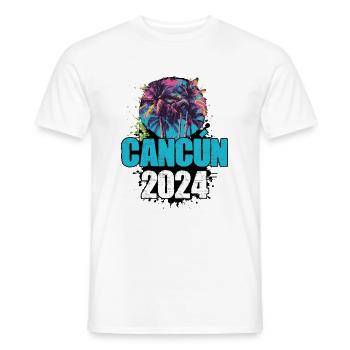 L’équipe de la tournée de Cancun 2024 - T-shirt homme - blanc - Devant - AI Model Male 178 dark (178cm)