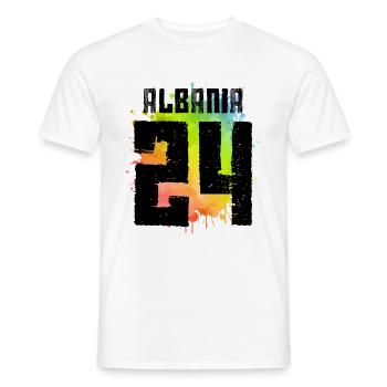 Albania 24 Shirt 2024 - Men's T-Shirt - white - Front - AI Model Male 178 dark (178cm)