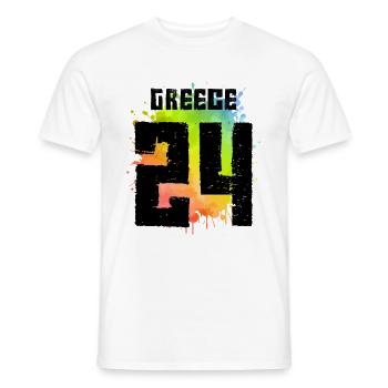 Grèce 24 Chemise 2024 - T-shirt homme - blanc - Devant - AI Model Male 178 dark (178cm)