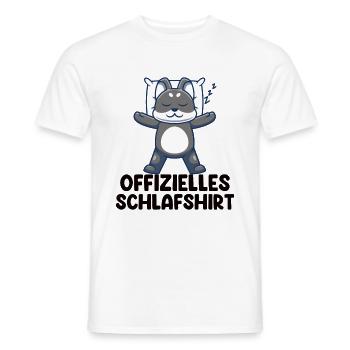 Offizielles Schlafshirt Schlafender Hund - Männer T-Shirt - Weiß - Vorne - AI Model Male 178 dark (178cm)