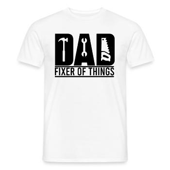 DAD FIXER, GIFT - Men's T-Shirt - white - Front - AI Model Male 178 dark (178cm)