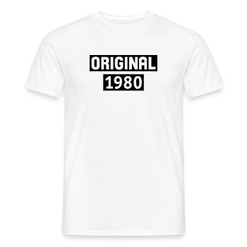 original 1980 - T-shirt homme - blanc - Devant - AI Model Male 178 dark (178cm)