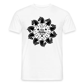I Love Hobby Horsing - Herz - Hobby - Männer T-Shirt - Weiß - Vorne - AI Model Male 178 dark (178cm)