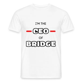 Cadeau bridge humour joueur drôle - T-shirt homme - blanc - Devant - AI Model Male 178 dark (178cm)