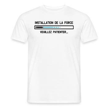 HUMOUR GEEK - T-shirt homme - blanc - Devant - AI Model Male 178 dark (178cm)