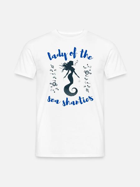 Siren Lady of the Sea Shanties Sailor - Miesten T-paita - valkoinen