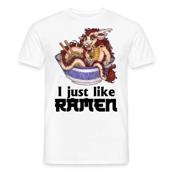 Witziger Ramen Nudel Drache Essen Japan Geschenk - Männer T-Shirt - Weiß - Vorne - AI Model Male 178 dark (178cm)
