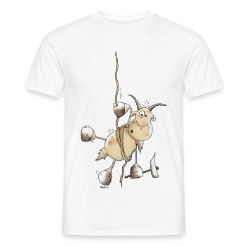 Aventureux Capricorne - Alpinistes - T-shirt homme - blanc - Devant - AI Model Male 178 dark (178cm)