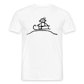 Schlitten fahren - Männer T-Shirt - Weiß - Vorne - AI Model Male 178 dark (178cm)