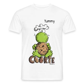Grenouille mange un cookie - T-shirt homme - blanc - Devant - AI Model Male 178 dark (178cm)