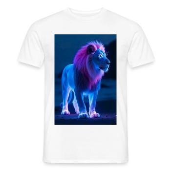 TierMagie Leo - Männer T-Shirt - Weiß - Vorne - AI Model Male 178 dark (178cm)