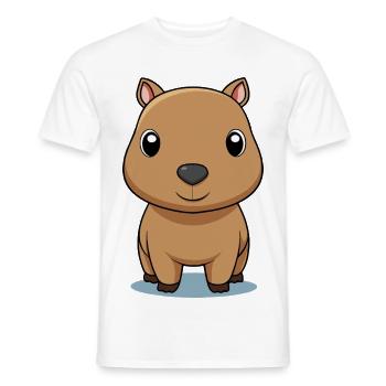 Cuddly Puppy with a Charming Expression - Men's T-Shirt - white - Front - AI Model Male 178 dark (178cm)