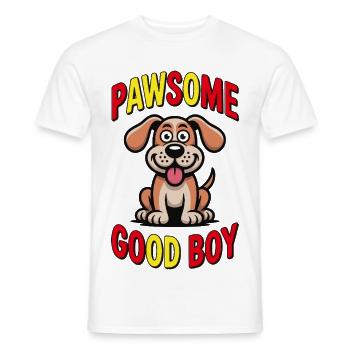 Pawsome_dog - Männer T-Shirt - Weiß - Vorne - AI Model Male 178 dark (178cm)